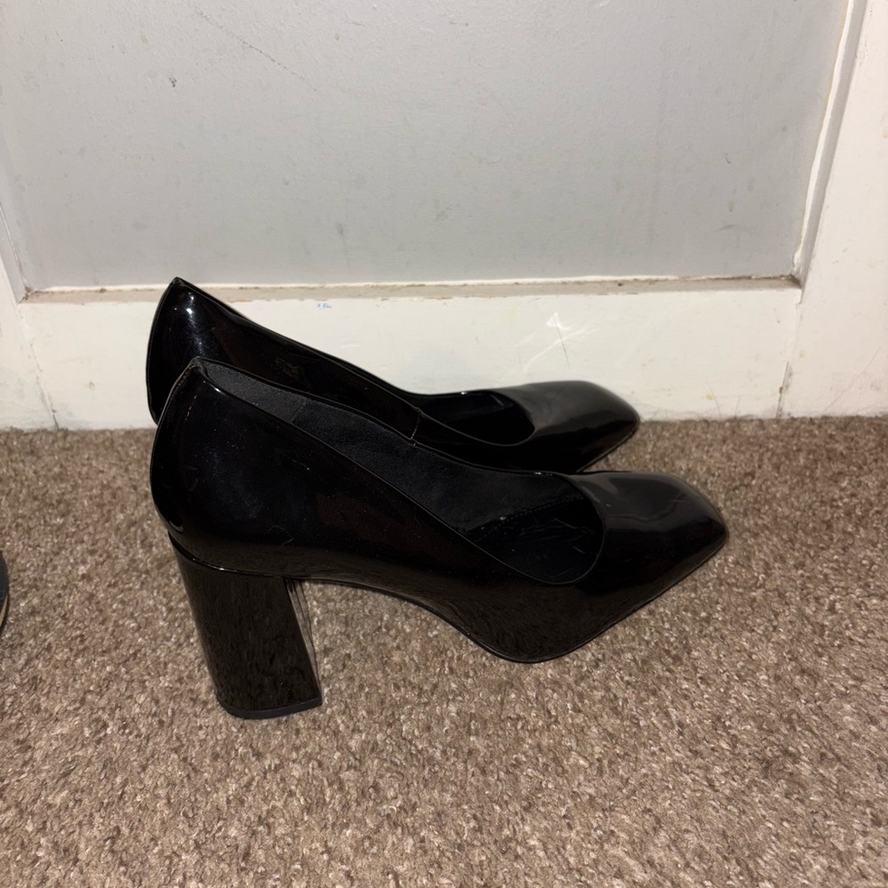 Elegant Black Women's Block Heel Shoes